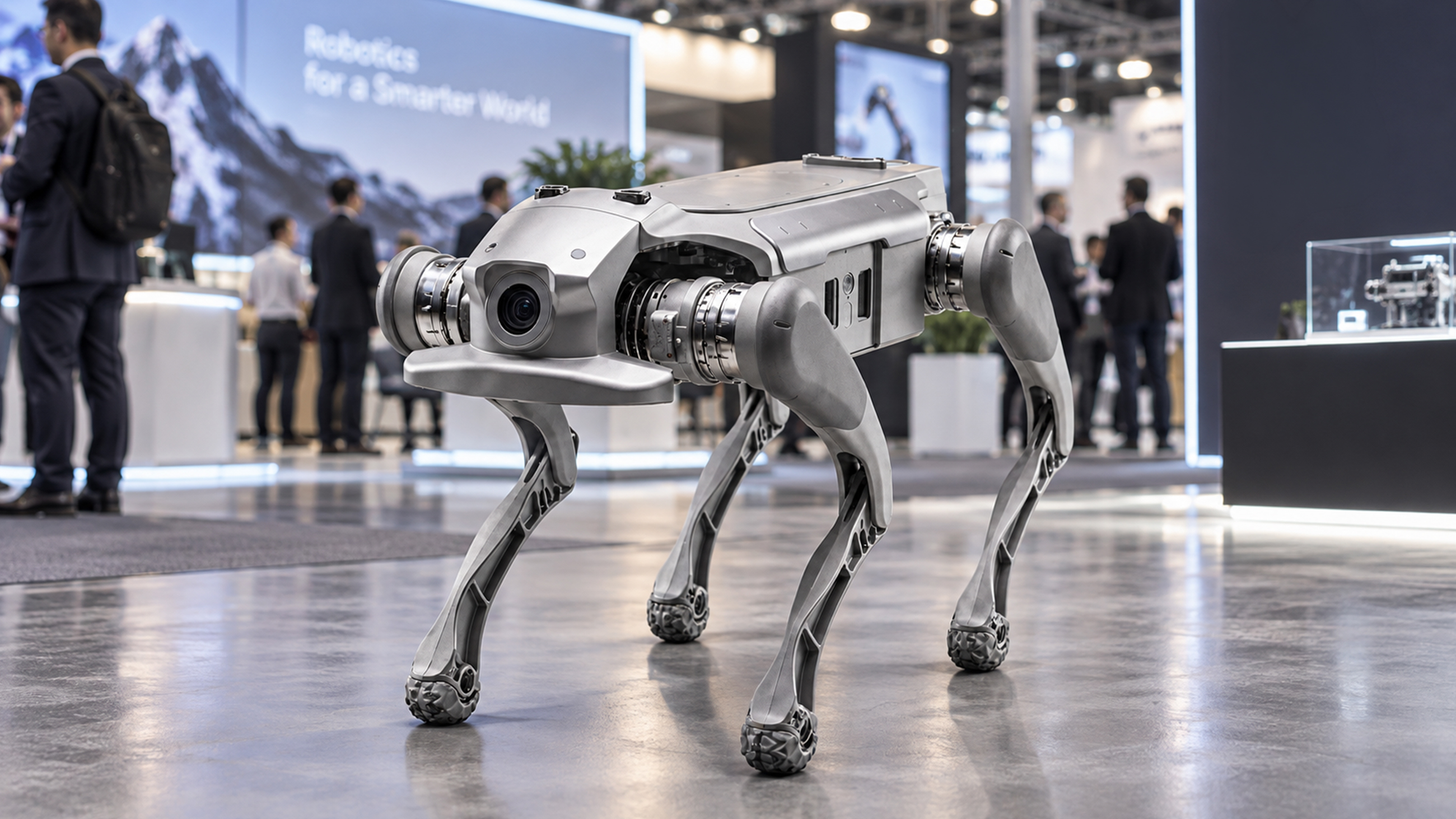 CURRO Intelligent Quadruped Robot Dog showcased at UMEX 2026 in Abu Dhabi
